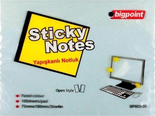 Yapışkanlı Not Kağıdı 75X100Mm Mavi 12'Li Paket
