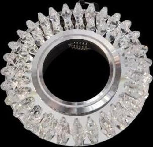 Menekşe Dekoratif Cam Spot Yuvarlak Kristal Krom GU10 (Duy Ampul Hariç)