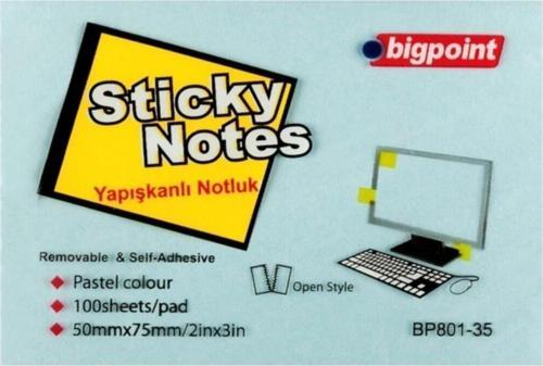 Yapışkanlı Not Kağıdı 75X50Mm Mavi 12'Li Paket