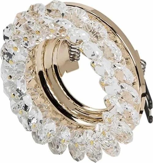 Papatya Dekoratif Cam Spot Yuvarlak Kristal Gold GU10 (Duy Ampul Hariç)