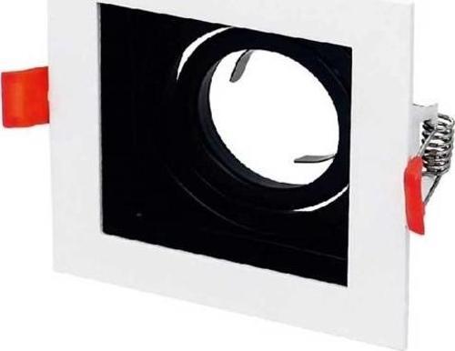 Pars Beyaz-Siyah Kare Sıva Altı Spot GU-10 Duylu (Ampulsüz)