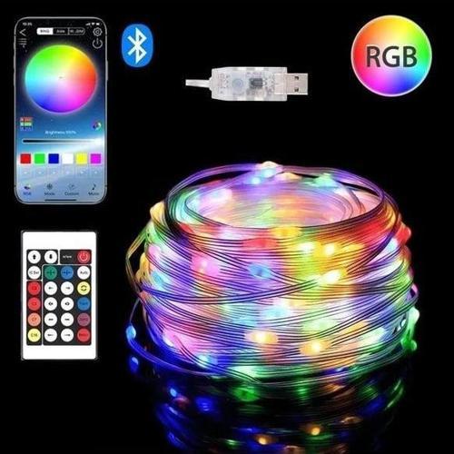 USB Girişli RGB Şerit Led Seti 10 mt IP 68 APP Kontrol Blue Tooth