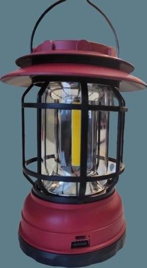 Nostalji Solarlı Kamp Feneri 5W Solar+Micro USB Şarjlı
