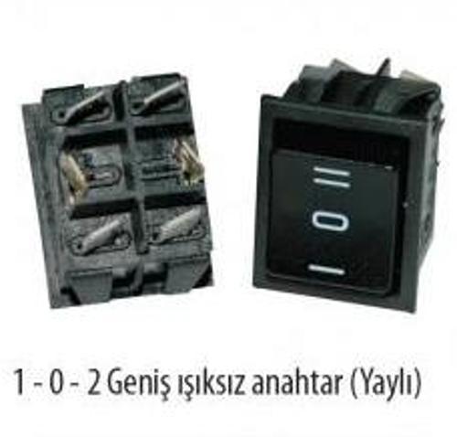 Geniş 1-0-2 Işıksız Anahtar (Yaylı)