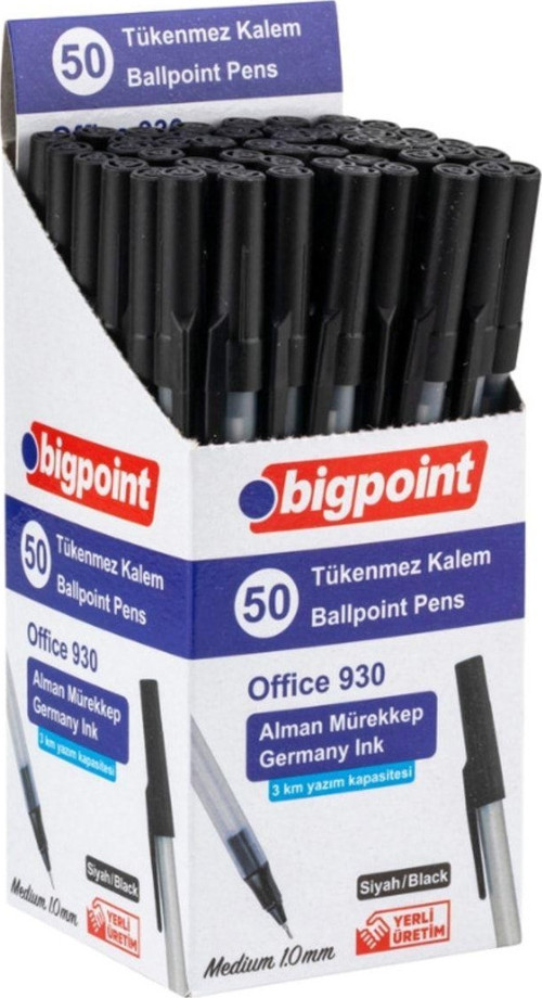 Ofis Tükenmez Kalem 50'Li Set Siyah