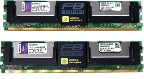KINGSTON KVR667D2D4F5K2/4G 4GB Dual KIT FB, (2x2GB) ECC Fully Buffered, DDR2-667MHz, PC2 5300