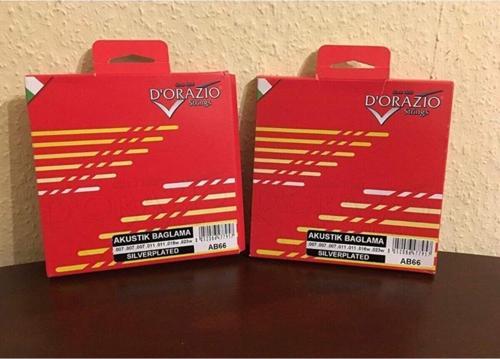 2 Paket Ab66 Topuzlu Model 0.18 Numara Kısa Saplı Saz Teli Stei-2 Set-Mızrap Hediyeli