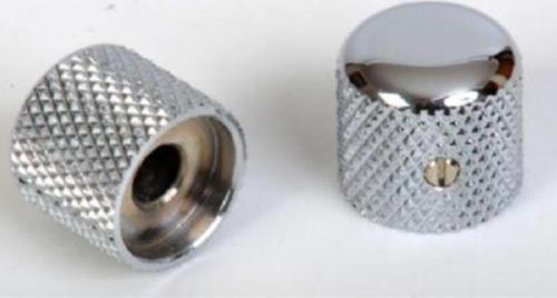 2 Adet Parts Ithal Orjinal Metal Gitar Pot Başlıkları Dome Knobs-Krom
