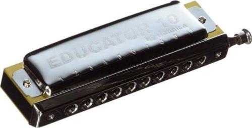 Educatör 10 Delik Chromatik Metal Kasa Pompalı Mızıka
