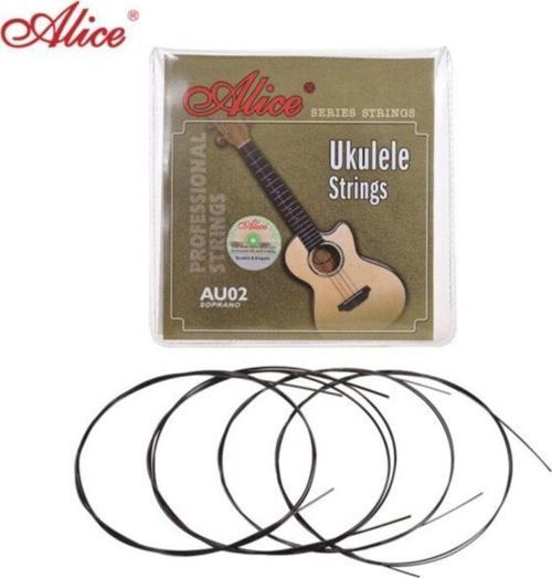 Au02 Model Black Nylon Ukulele Tel Seti