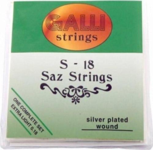 2 Paket- Profesyonel 0.18 Numara Kısa Sap Bağlama Saz Teli Seti-2 Paket-Mızrap Hediyeli