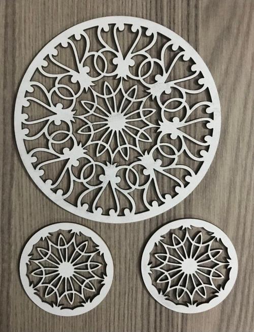 Cnc Kesim Şekilli Ahşap Model Ud Kafes Seti-Ud Mızrabı