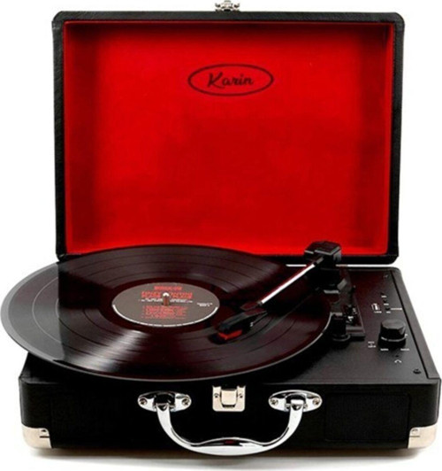 K992 Nostaljik Dijital Özel Çantalı Pikap Bluetoothlu 3 Boy Plak Çalar