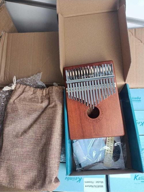 Kl-17 Circle Brown Kaliteli Maun Ağacı 17 Tuşlu Ful Set Kalimba