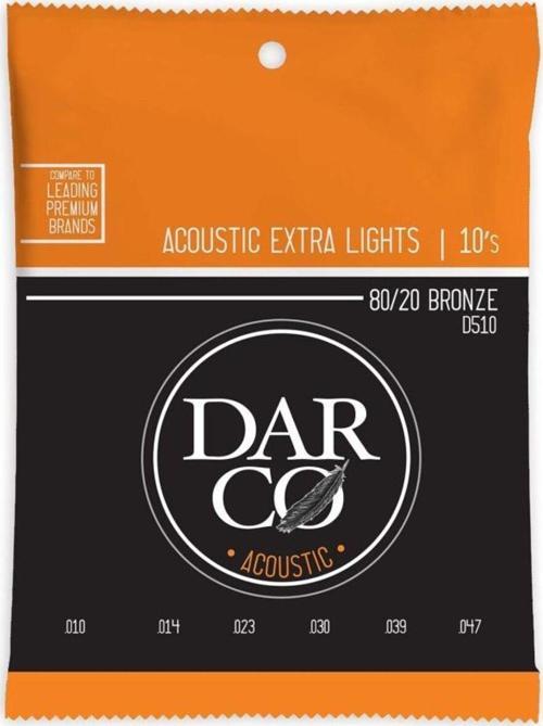 Co Darco D510 80/20 Bronze Akustik Gitar Teli , Extra Light 10-47