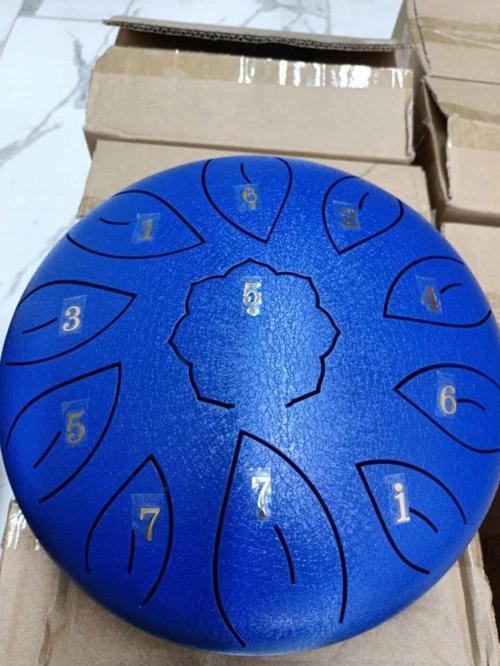 Steel Tongue Drum Mavi Renk 10 Inç 13 Notalı Çantalı Ful Set