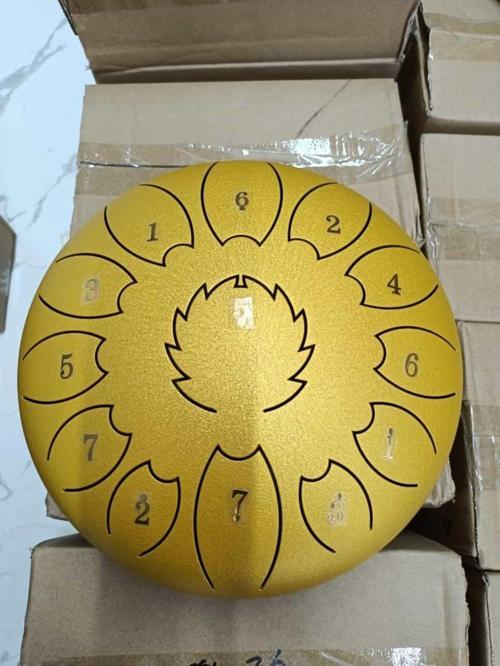 Steel Tongue Drum Sarı Renk 10 Inç 11 Notalı Çantalı Ful Set