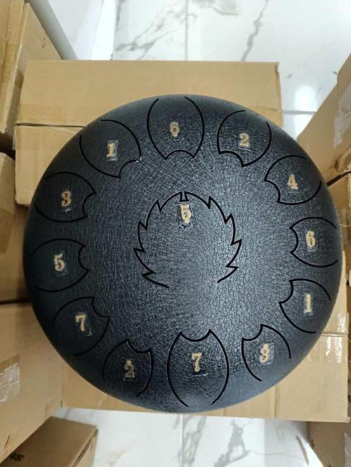 Steel Tongue Drum Siyah Renk 12 Inç 13 Notalı Çantalı Ful Set