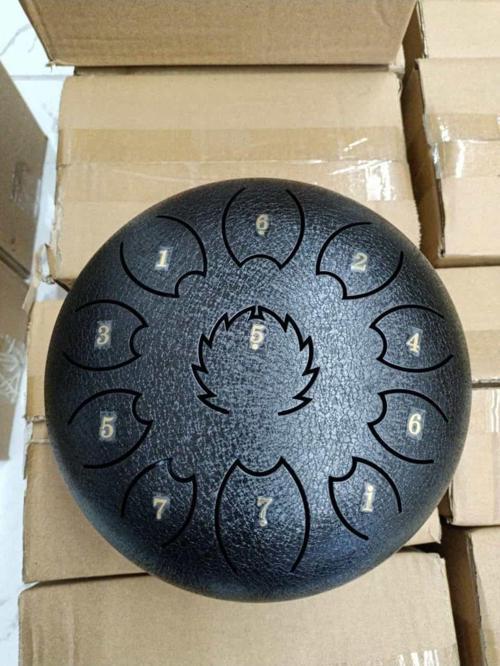 Steel Tongue Drum Siyah Renk 8 Inç 11 Notalı Çantalı Ful Set