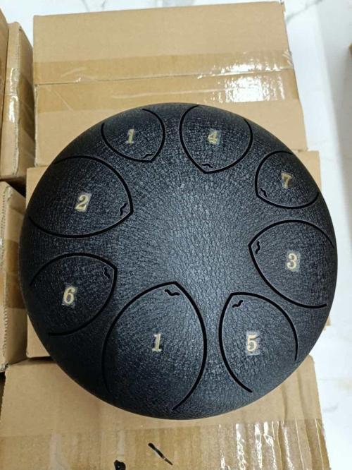 Steel Tongue Drum Siyah Renk 8 Inç 8 Nota Çantalı Ful Set