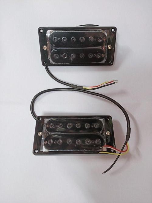 Noktalı Siyah Renk Humbucker Manyetik -1 Çift 2 Adet