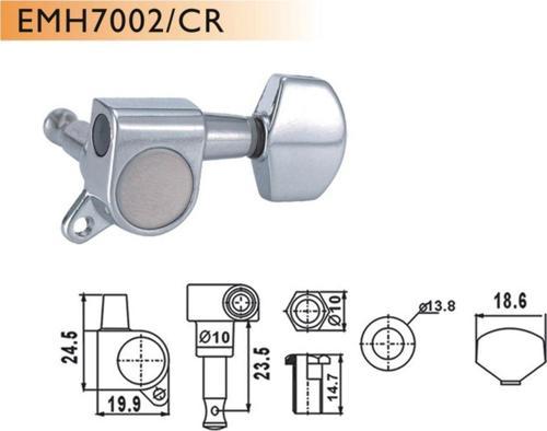 Valencıa Emh7002Crr6 Elektro Gitar Burgusu, 6'Lı Set, Sağ, Krom, Standa