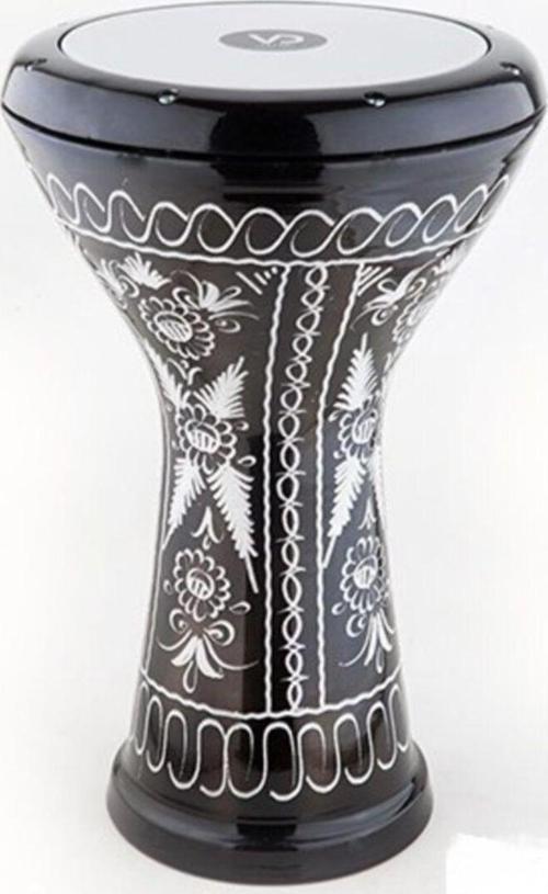 3029S Erzincan Işlemeli Siyah Döküm Darbuka