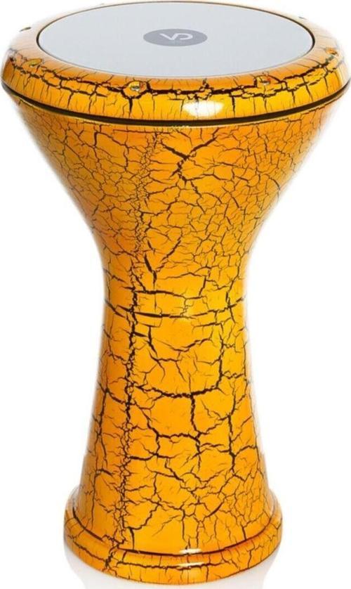 Darbuka 3045 Sarı Renk Çatlak Boyalı Döküm Darbuka
