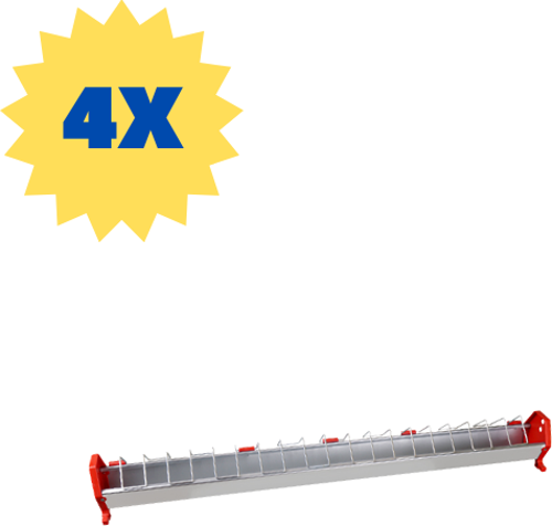Güvercin Yemlik 100 Cm Metal 4 Adet