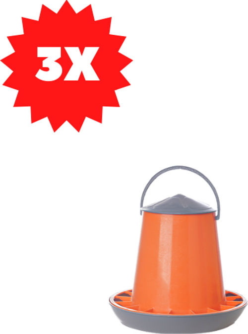 Tavuk Yemliği 3 Kg Üstten Dolum Askılı 3 Adet