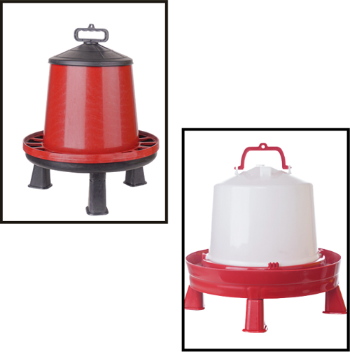 Ayaklı Tavuk Yemliği 8 Kg+Ayaklı Suluğu 8 Lt