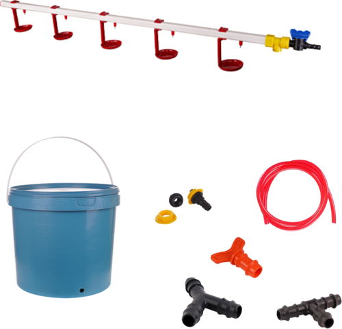 Nipel Tavuk Suluğu 20 Lt Depolu Askılı Çanaklı  (Set/19)