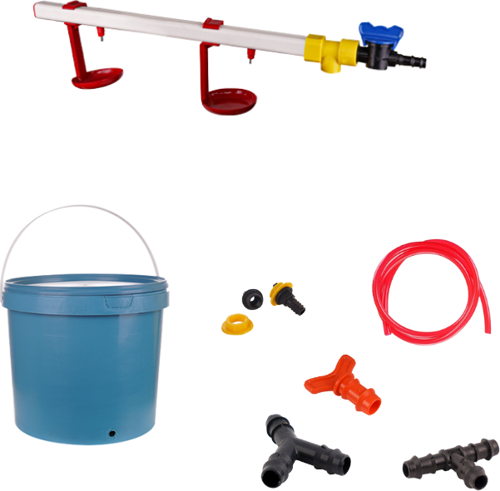 Nipel Tavuk Suluğu 20 Lt Depolu Askılı Çanaklı (Set/1)
