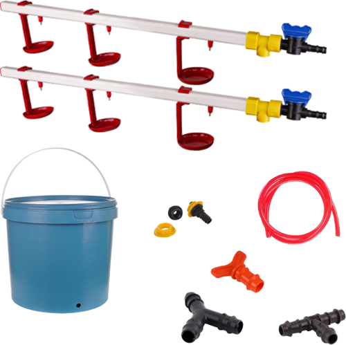 Nipel Tavuk Suluğu 20 Lt Depolu Askılı Çanaklı (Set/8)
