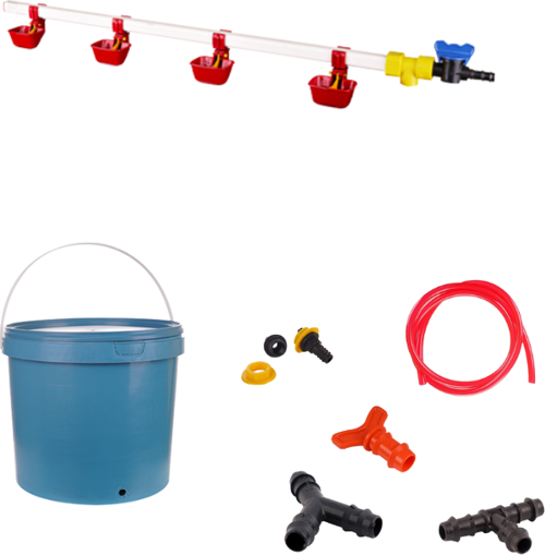 Nipel Tavuk Suluğu 20 Lt Depolu Dilli Çanaklı (Set/17)