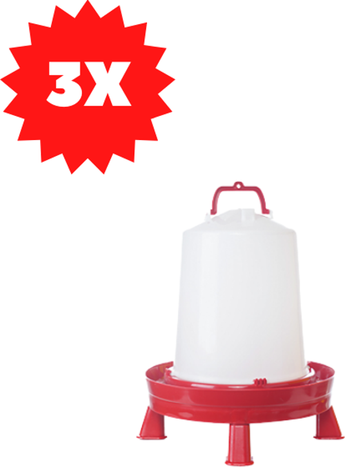 Tavuk Suluğu Ayaklı 12 Lt Alttan Dolum Askılı 3 Adet