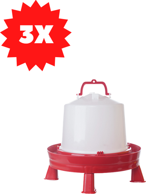 Tavuk Suluğu Ayaklı 8 Lt Alttan Dolum Askılı 3 Adet