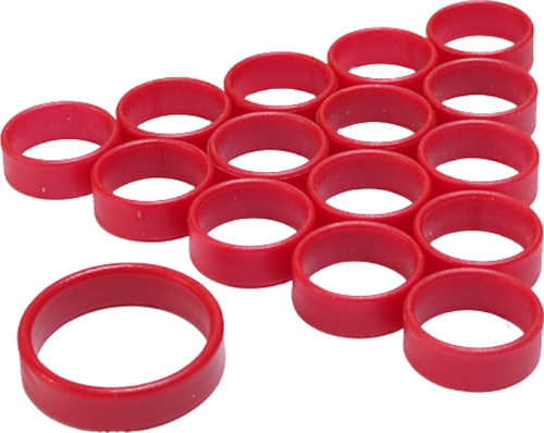 Tavuk Halkası-Künyesi 16 mm 10 Lu Pk.KIRMIZI