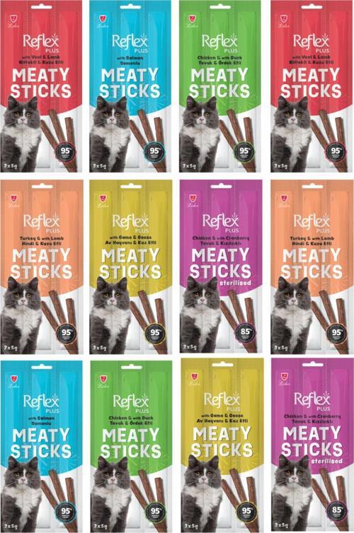 Stick Karışık Kedi Ödül Maması 3X5Gr X 10 Adet
