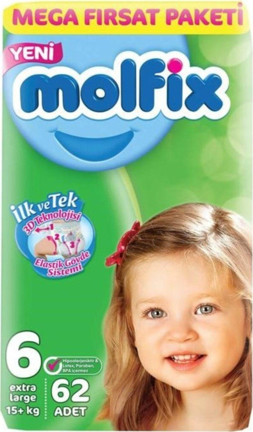 6 Numara Extra Large 62'Li Bebek Bezi