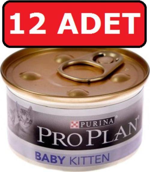 Baby Kitten Tavuklu Yavru Kedi Konservesi Yaş Mama 12 Adet X 85 Gr