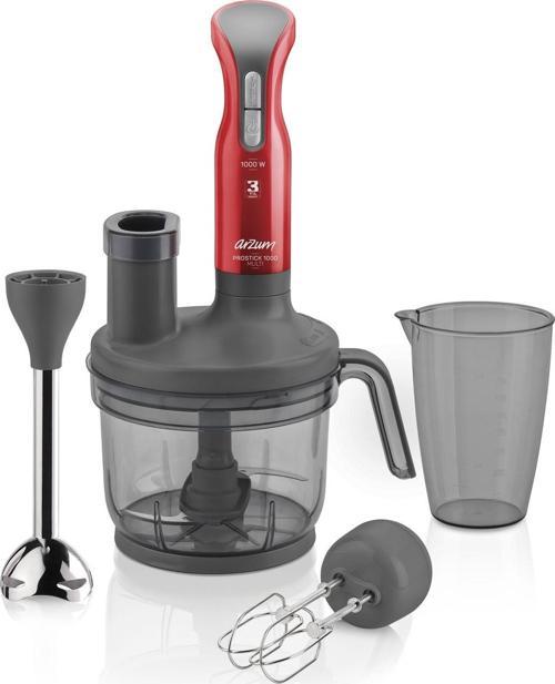 Ar1026 Prostick 1000 Watt Multi Blender Seti - Kırmızı