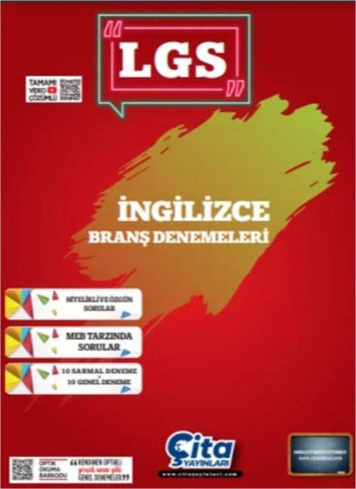 8. Sınıf 20'li İngilizce Branş Deneme