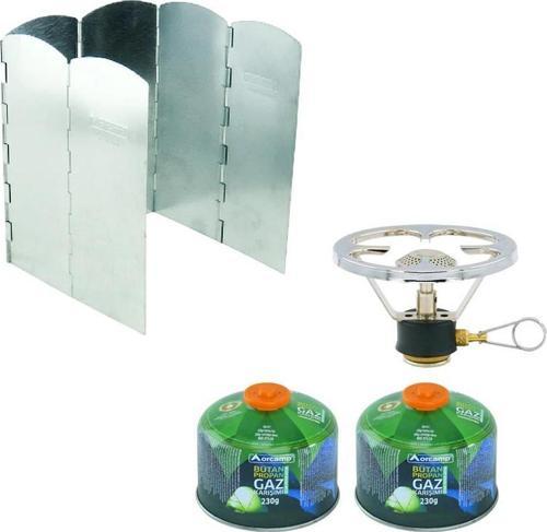 No Wind Siboplu Kartuş Ocak+2  Adet 230 gr Tüp+Rüzgarlık ORC-001-C2