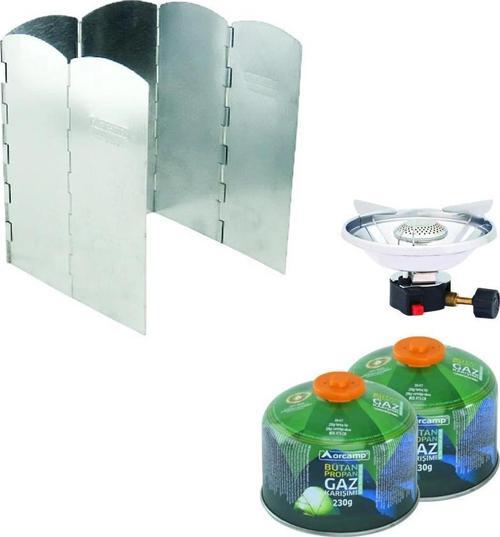Siboplu Kartuş Ocak CK-193+2 Adet 230 gr Tüp+Rüzgarlık RZ-306 ORC-005-C2