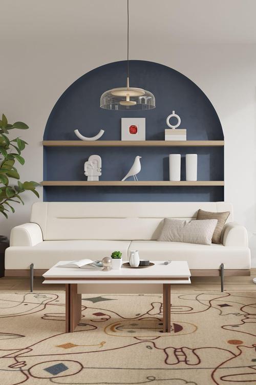 Linen Üçlü Salon&Oturma Odası Kanepe - Krem