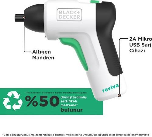 Black & Decker Reviva™ Revsd4c-Xj 3.6v Şarjlı Vidalama
