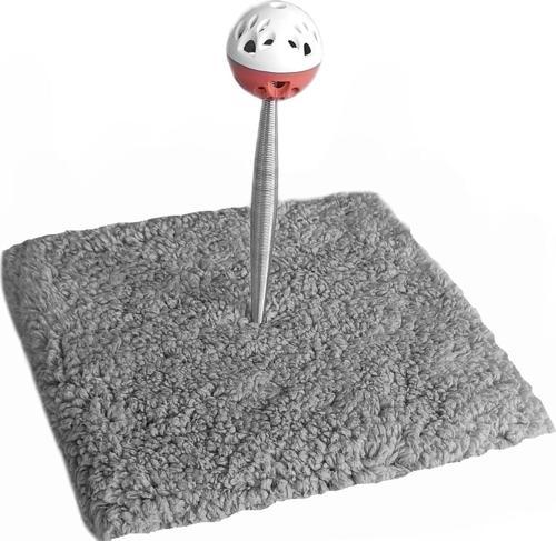 Yaylı Toplu Hacıyatmaz Kedi Aktivite Oyuncağı 16-20 cm Gri