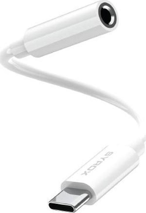 DT22T-A Type-C - 3.5mm AUX Dönüştürücü - Beyaz