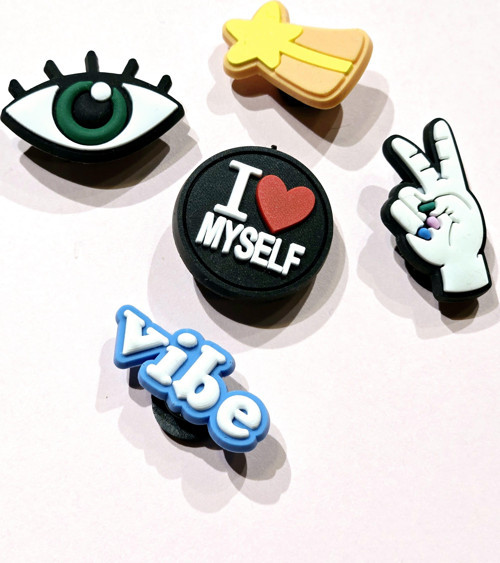 Terlik Süsü Jibbitz Vibe Myself Yıldız 5 li Set